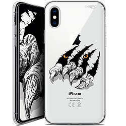 Caseink Coque arrière Apple iPhone Xs / X (5.8 ) Crystal Gel HD [ Nouvelle Collection - Souple - Antichoc - Imprimé en France] Les Griffes