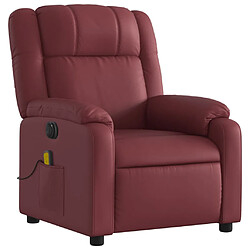 Avis Maison Chic Fauteuil Relax pour salon, Fauteuil de massage inclinable électrique rouge bordeaux -GKD93048