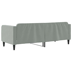 Acheter vidaXL Lit de repos sans matelas gris clair 80x200 cm velours