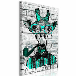 Paris Prix Tableau Imprimé Giraffe with Pipe Green 60 x 90 cm