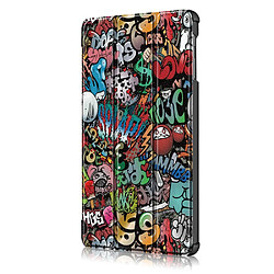 Acheter Etui en PU motif imprimé tri-pliure avec support modèle de dessin animé pour votre Samsung Galaxy Tab A 10.1 (2019) T515/T510