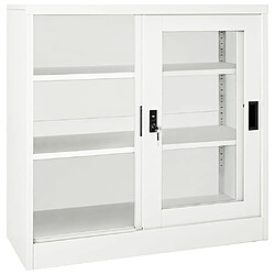 Acheter vidaXL Armoire à portes coulissantes Blanc 90x40x90 cm Acier