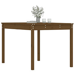 Avis vidaXL Table de jardin marron miel 121x82,5x76 cm bois massif de pin