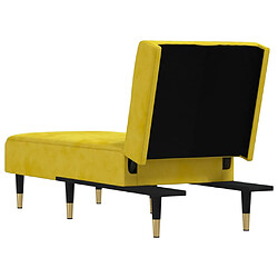 Acheter vidaXL Chaise Longue Inclinable - Jaune Velours