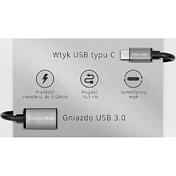 GUPBOO Adaptateur Kruger&Matz Basic USB 3.0 - USB C OTG,JL1907