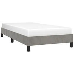 Avis Maison Chic Lit adulte - Lit simple Cadre de lit,Structure du lit Contemporain Gris clair 90x200 cm Velours -MN78293