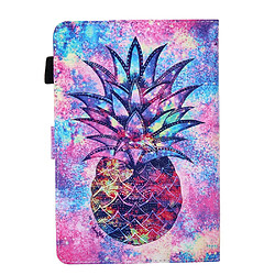 Etui en PU + TPU Impression de modèle universelle de 10 pouces avec support ananas pour votre Apple iPad 9.7 pouces (2018)