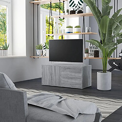 Maison Chic Meuble TV scandinave gris - Banc TV pour salon Sonoma 80x34x36 cm Bois d'ingénierie -MN54378