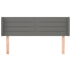 Avis Maison Chic Tête de lit scandinave avec oreilles,meuble de chambre Gris foncé 147x16x78/88 cm Tissu -MN64916