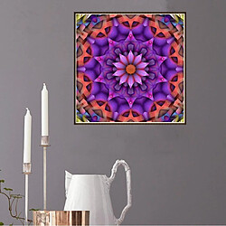 Avis Full drill fleur diy 5d diamant peinture kit décor à la maison 25x25 cm violet