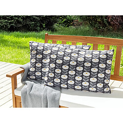 Beliani Lot de 2 coussins VALSORDA 40 x 60 cm Géométrique Gris