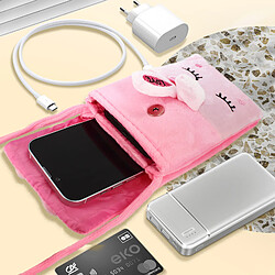 Acheter Avizar Pochette Bandoulière pour Smartphone en Tissu Design Lapin Rose