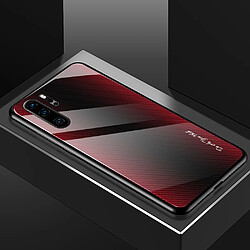 Wewoo Coque Pour Huawei P30 Pro Housse de protection en verre dégradé de texture rouge