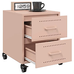 Avis vidaXL Table de chevet rose 36x39x43,5 cm acier