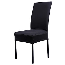 2pcs élégante salle à manger tabouret chaise couverture stretch protecteur noir