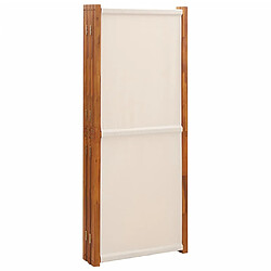 Acheter vidaXL Cloison de séparation 6 panneaux Blanc crème 420x180 cm