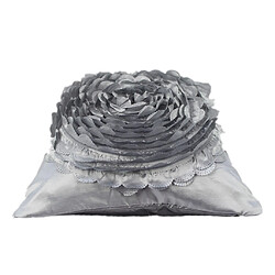 coussin d'oreiller à fleurs housse d'oreiller coussin carré canapé soyeux coussin soyeux gris