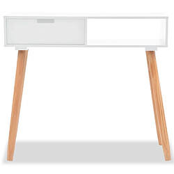 Avis Maison Chic Table console | Meuble d'entrée | Table d'appoint Bois de pin massif 80 x 30 x 72 cm Blanc -GKD61134