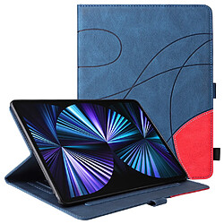 Etui en PU skin touch, fermoir magnétique avec support bleu pour votre Apple iPad Pro 11 pouces (2020)/(2018)/(2021)/Air (2020)