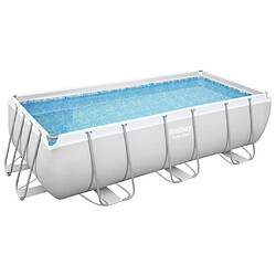 Bestway Ensemble de piscine rectangulaire Power Steel 404x201x100 cm