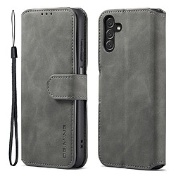 Etui en PU DG.MING style rétro, fermoir magnétique avec support gris pour votre Samsung Galaxy A13 5G