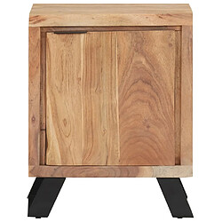 Maison Chic Table de chevet,Table de nuit,Table d'appoint pour salon 40x30x50 cm Bois d'acacia avec bord naturel -MN83597