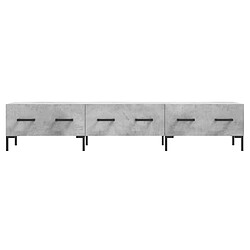 Acheter vidaXL Meuble TV gris béton 150x36x30 cm bois d'ingénierie