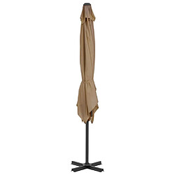 Avis Maison Chic Parasol Jardin | Parasol avec base portable Taupe - GKD74142