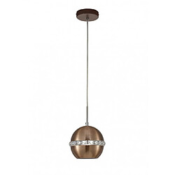 Luminaire Center Suspension Andrea Cuivre satiné 1 ampoule 35cm