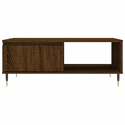 Maison Chic Table basse,Table Console Table d'appoint, Table pour salon chêne marron 90x60x35 cm bois d'ingénierie -MN42567 pas cher