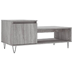 Maison Chic Table basse,Table Console Table d'appoint, Table pour salon Sonoma gris 100x50x45 cm Bois d'ingénierie -MN30674