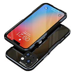 Luphie Bumper en métal bord surélevé mince et frais noir pour votre Apple iPhone 13 6.1 pouces