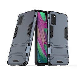 Coque en TPU Hybride 2 en 1 avec béquille bleu pour votre Samsung Galaxy A41 (Global Version)