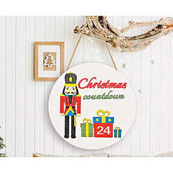 Avis C70 Noël Comport à rebours de Noël Calendrier Porte plaque de porte suspendu à la maison de Noël décoration suspendue décoration pour la porte d'entrée