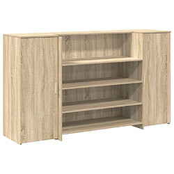 vidaXL Bureau réception chêne sonoma 180x50x103,5 cm bois d'ingénierie