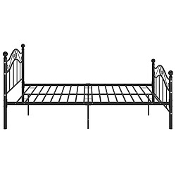 Avis vidaXL Cadre de lit sans matelas noir métal 120x200 cm