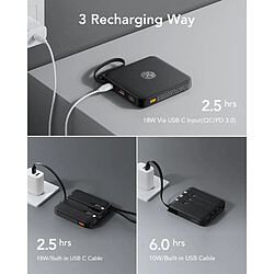 SANAG Power Bank 20 000 Mah Avec Câble - Petit Usb C - Charge Rapide - Mini Chargeur Portable - Batterie Externe Petite Et Légère Avec 4 Sorties 3 Entrées - Affichage Led Pour Iphone, Huawei, Samsung, pas cher