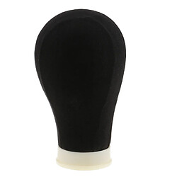 Mannequin Modèle Cork Head Canvas Block Head Wig Cap Making Display Noir 22 ""