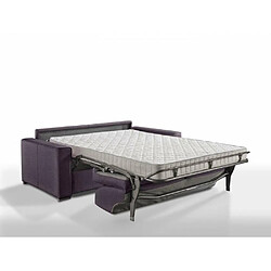 Inside 75 Canapé convertible EXPRESS PREMIUM 120 cm sommier lattes RENATONISI matelas BULTEX tweed violet