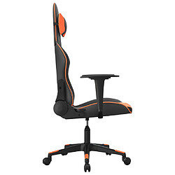 Avis vidaXL Chaise de jeu de massage Noir et orange Similicuir