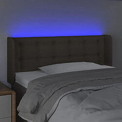 Avis vidaXL Tête de lit à LED Taupe 93x16x78/88 cm Tissu