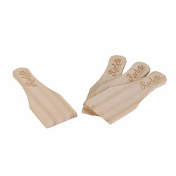 Paris Prix Lot de 4 Spatules à Raclette Fromage 11cm Naturel