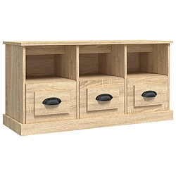 Maison Chic Meuble TV scandinave - Banc TV pour salon chêne sonoma 100x35x50 cm bois d'ingénierie -MN96622