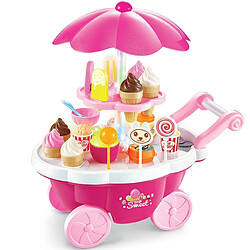 Wewoo Simulation Petits chariots pour filles Panier de bonbons mini-glaciers enfants Jouets avec musique et lumière Rose