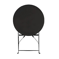 Table de Terrasse en Acier Noir 595 mm - Bolero