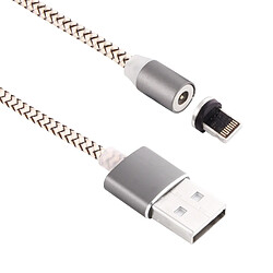 Avis Wewoo Câble or pour iPhone X / 8 & 8 Plus / 7 & 7 Plus / 6 & 6s & 6 Plus & 6s Plus / iPad Rotation de 360 degrés 1m Weave Style Lightning 8 broches à USB 2.0 de chargeur magnétique forte avec indicateur LED,