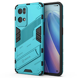 Coque en TPU anti-griffes, anti-choc avec béquille, bleu clair pour votre Oppo Reno7 Pro 5G