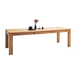 Acheter Pegane Table à manger, table de repas extensible en bois coloris chêne sauvage - Longueur 160-240 x Hauteur 77 x Profondeur 90 cm