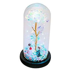 Acheter Galaxy Rose Flowers Forever Rose Lumière LED Colorée Dans Un Style De Dôme En Verre1