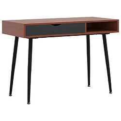 Maison Chic Bureau d'ordinateur solide,Table de travail avec tiroir marron 110x50x75 cm -GKD20062